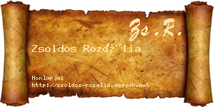 Zsoldos Rozália névjegykártya