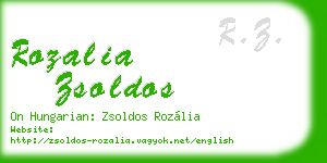 rozalia zsoldos business card